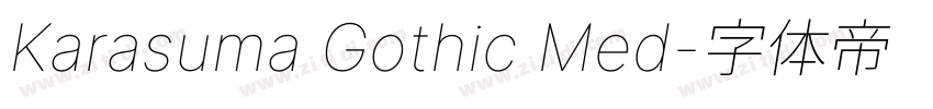 Karasuma Gothic Med字体转换